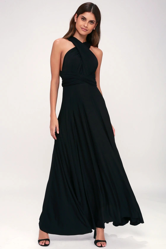Tricks of the Trade Black Maxi Dress | Lulus (US)