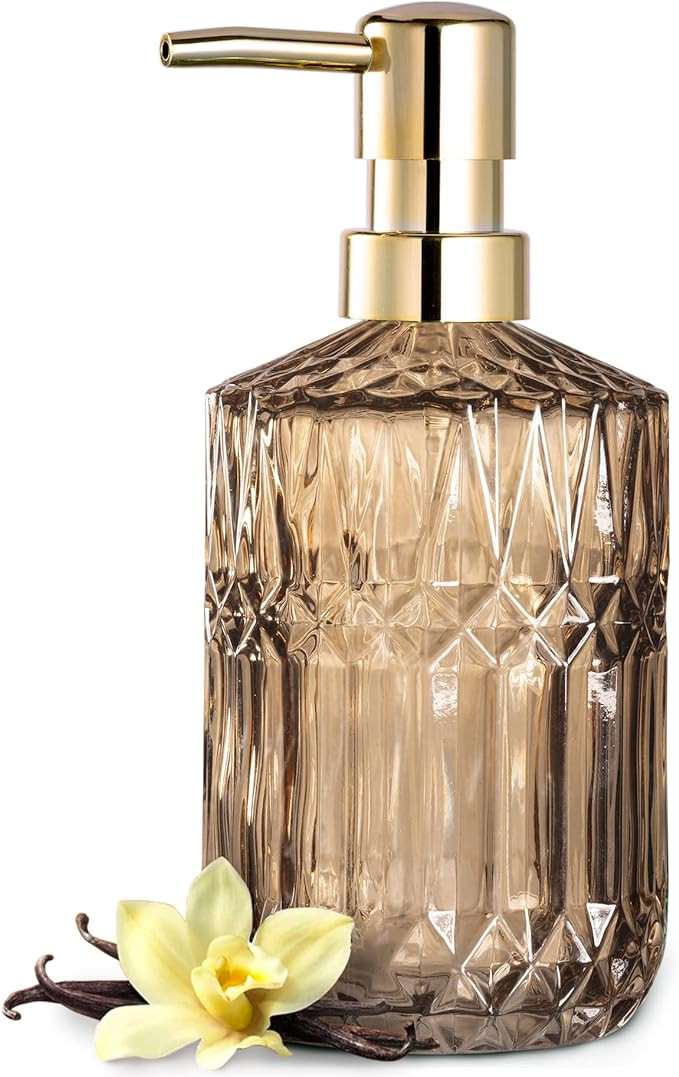 EMPO Clear Glass Soap Dispenser with ABS Plastic Pump, Crystal Lotion Dispensers for Kitchen Sink... | Amazon (US)