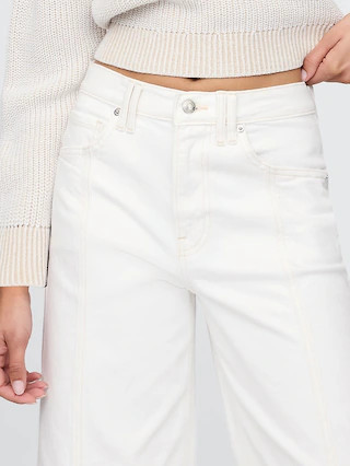 High Rise Stride Wide-Leg Ankle Jeans | Gap (US)