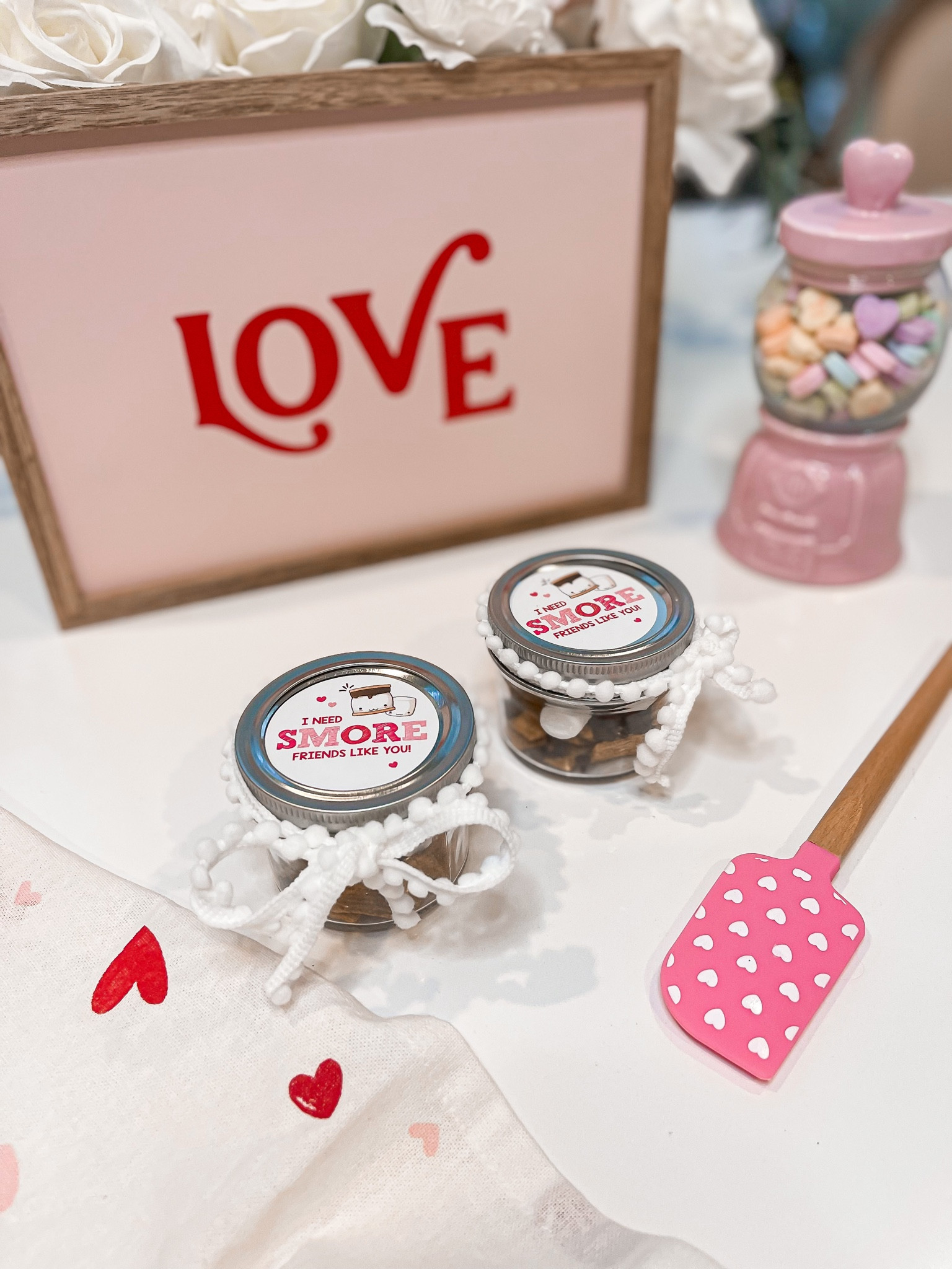 Valentines s’mores snacks 
Found the cute little s’mores stickers on Etsy  

#LTKSeasonal #LTKsalealert #LTKhome