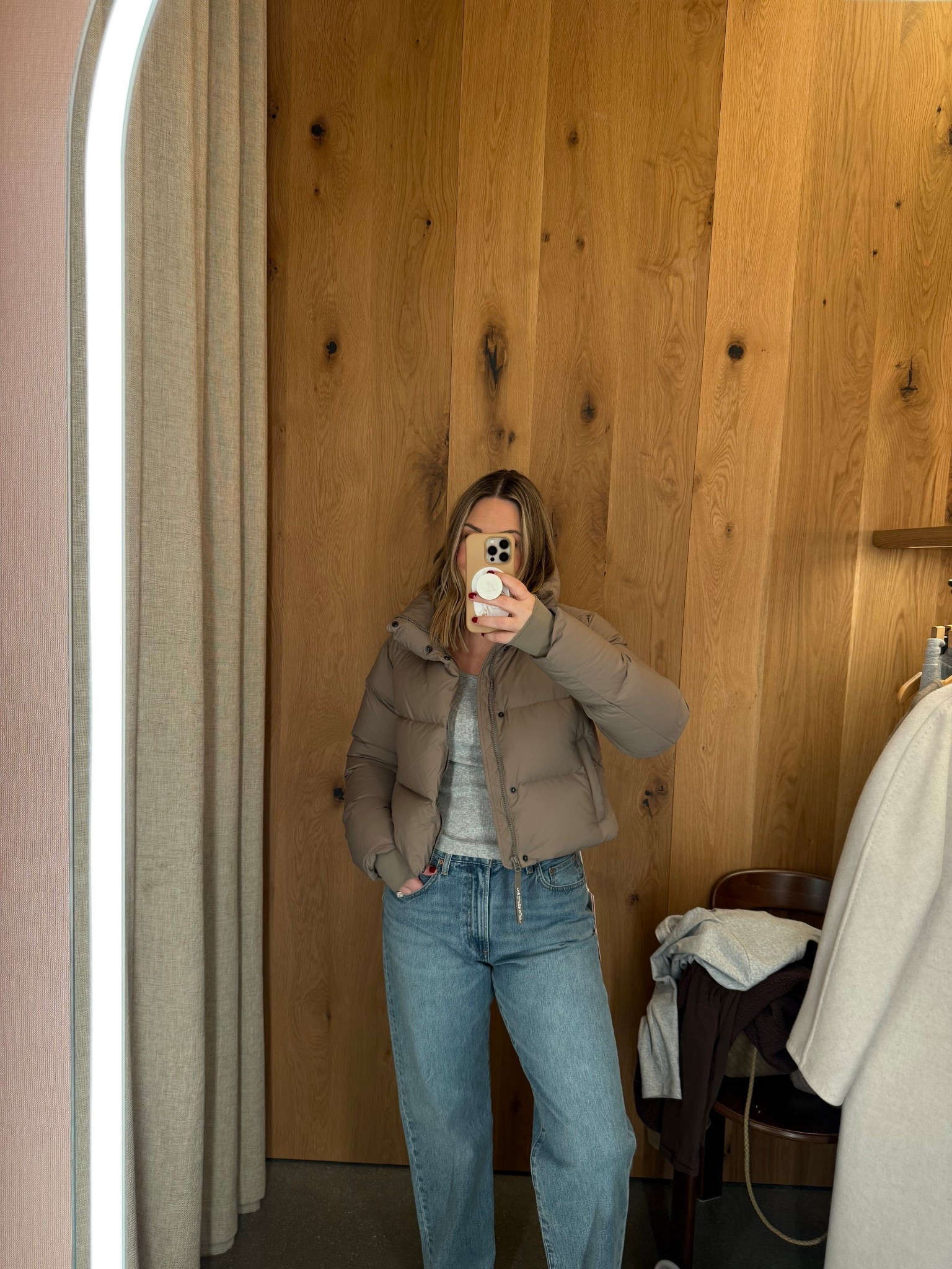 Aritzia puffer coat in my favorite taupe color!  Love this super puff style.  It's a more cropped style that hits at the waist so I feel like it's slightly flattering for a puffer coat!  

Runs tts.  In medium.  

Aritzia winter sale, Aritzia coat, Aritzia super puff, apres ski, ski outfits, winter outfits, ski coat 

#LTKootd #LTKHoliday #LTKSaleAlert