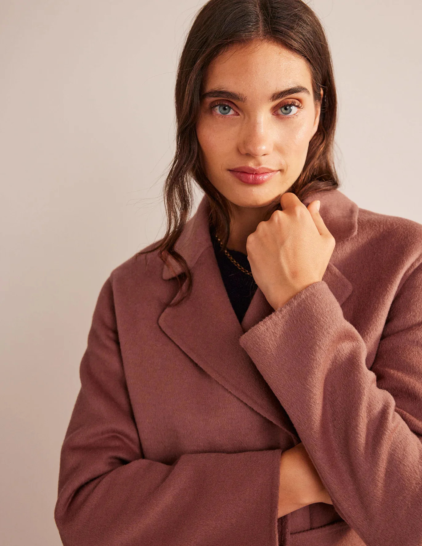 Bristol Wool-Blend Coat - Dusty Pink | Boden (US)