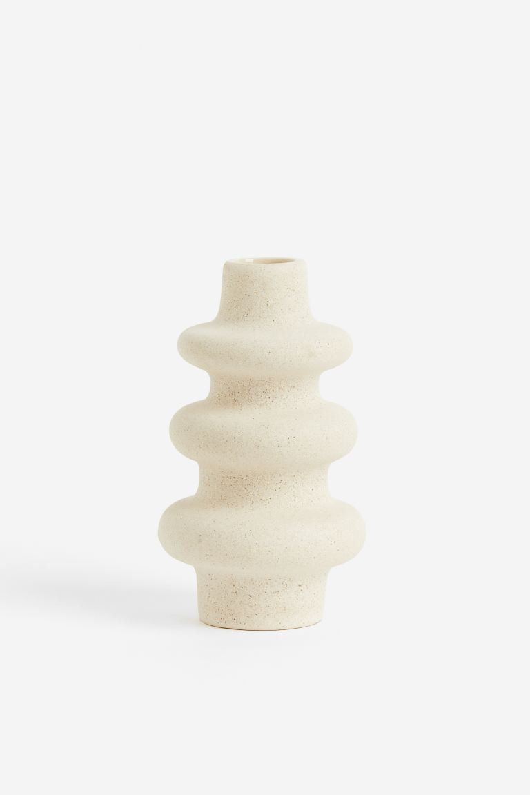 Kleine Vase aus Steingut - Hellbeige/Gesprenkelt - Home All | H&M AT | H&M (DE, AT, CH, NL, FI)