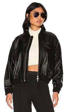 L'Academie The Jo Leather Jacket in Black from Revolve.com | Revolve Clothing (Global)