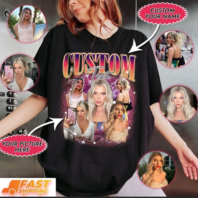 Custom Girlfriend Bootleg Shirt, Boyfriend Shirt, Shirt With Girlfriend Face, Custom Photo Vintag... | Etsy (US)