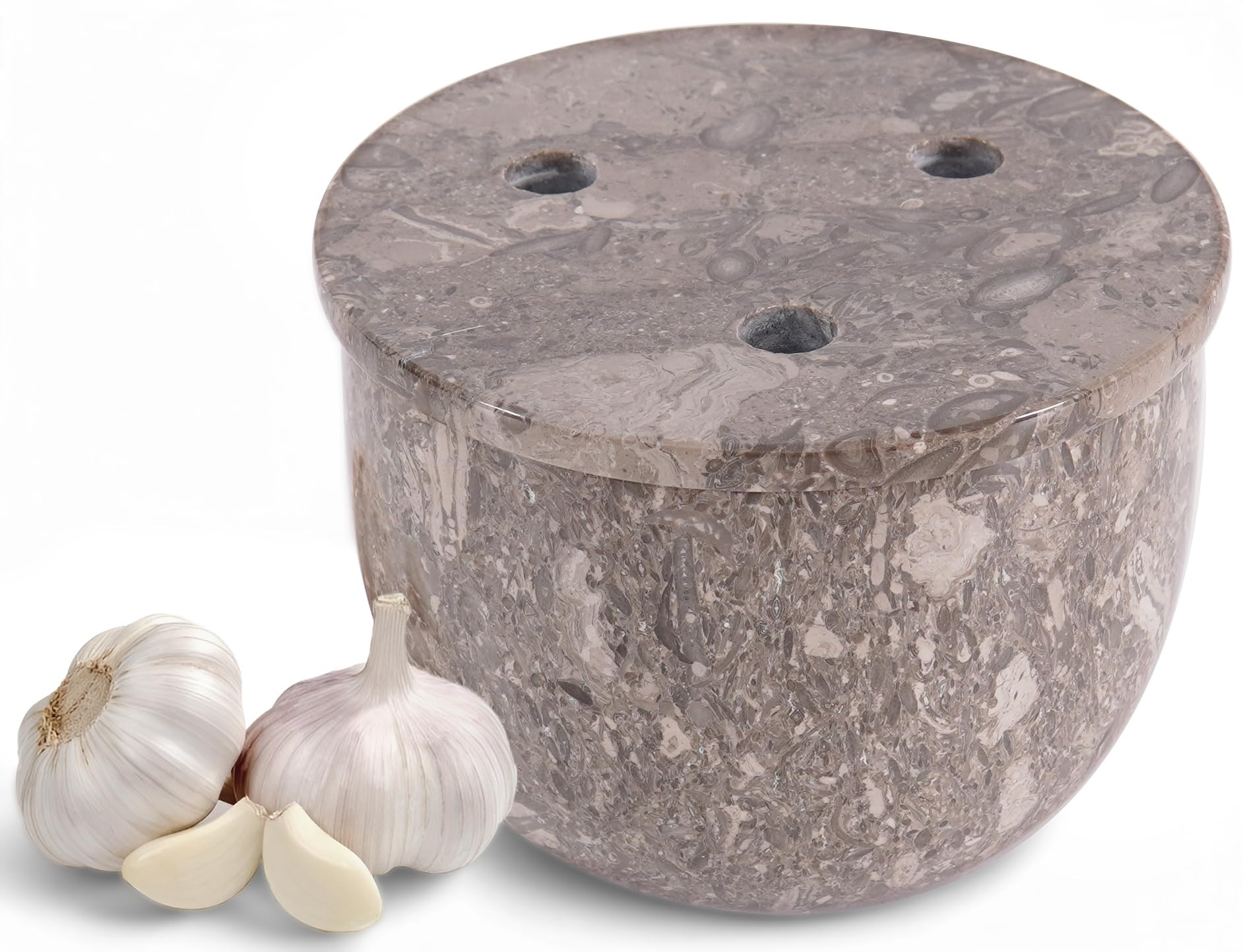 Radicaln Marble Garlic Keeper for Counter 4.5 Inch Oceanic Handmade Garlic Holder for Countertop ... | Amazon (US)