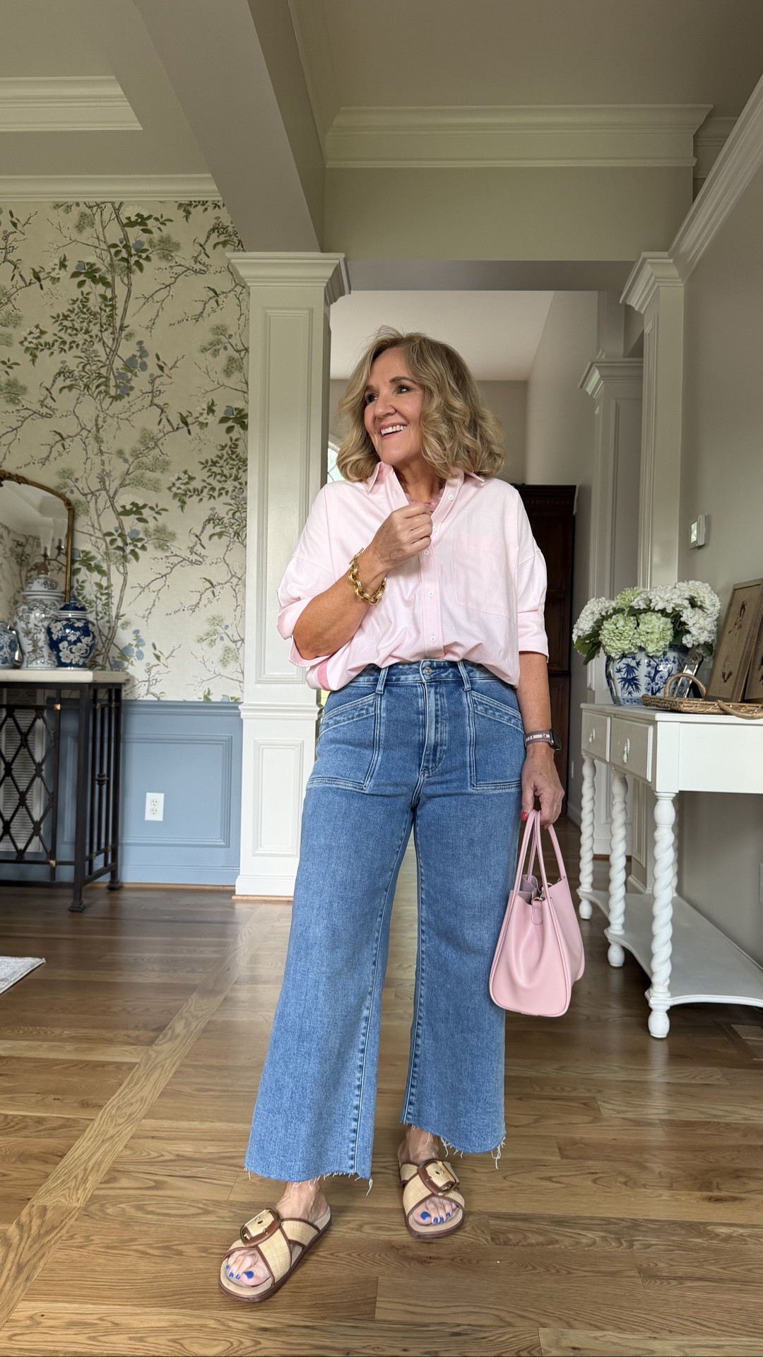 Anthro sale is here. Use code NANETTE20 for 20% off 🤎

This top is such a good one, I’m wearing a small and I personally sized down for the fit.

And the jeans are the Anessa Premium Denim. I had these on my wishlist for over a year before finally purchasing them, and they were absolutely worth the wait.

Such a flattering fit with the perfect relaxed wide-leg silhouette. I’m wearing a 29 petite.

Now is the time to grab them on sale 🤍 

 #LTKootd #LTKOver40 #LTKSaleAlert