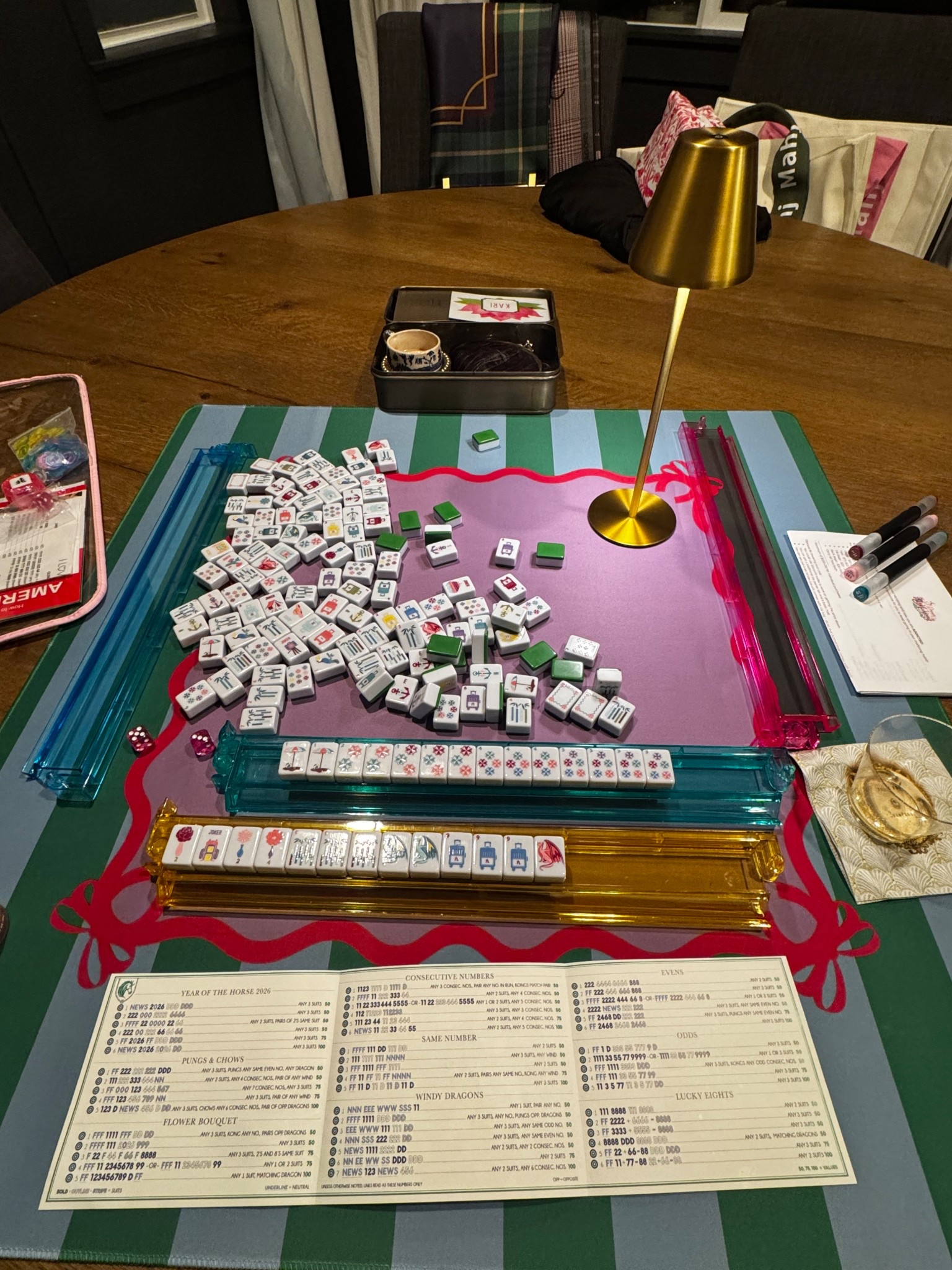 This table lamp has gone two nights without a charge! Linking it and other options…
#mahjong
#accessories