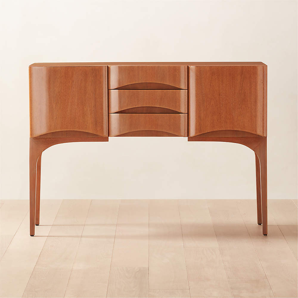 Newbury Mahogany Wood Credenza | CB2 | CB2