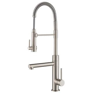 KRAUS Artec Pro Single Handle Pull Down Sprayer Kitchen Faucet with Pot Filler in Spot Free Stain... | The Home Depot