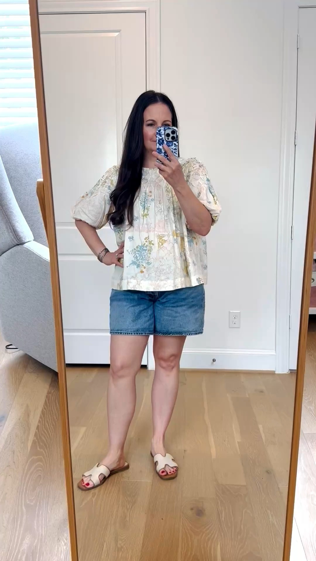 This easy summer outfit is one I’ll be reaching for on repeat all season long. ☀️ The floral blouse adds the perfect feminine touch. The beige top, jean shorts, and comfortable sandals create an effortless look that’s both stylish and practical.

Whether you’re planning vacation outfits, running errands with the kids, heading to brunch, or enjoying a weekend getaway, this look is a great example of elevated mom style that’s comfortable without sacrificing style. These versatile pieces mix and match easily with the rest of your summer wardrobe, making them perfect for creating countless summer outfits.

Save this look for your next vacation outfit idea or everyday summer style inspiration!

#LTKSeasonal #LTKPetite #LTKootd