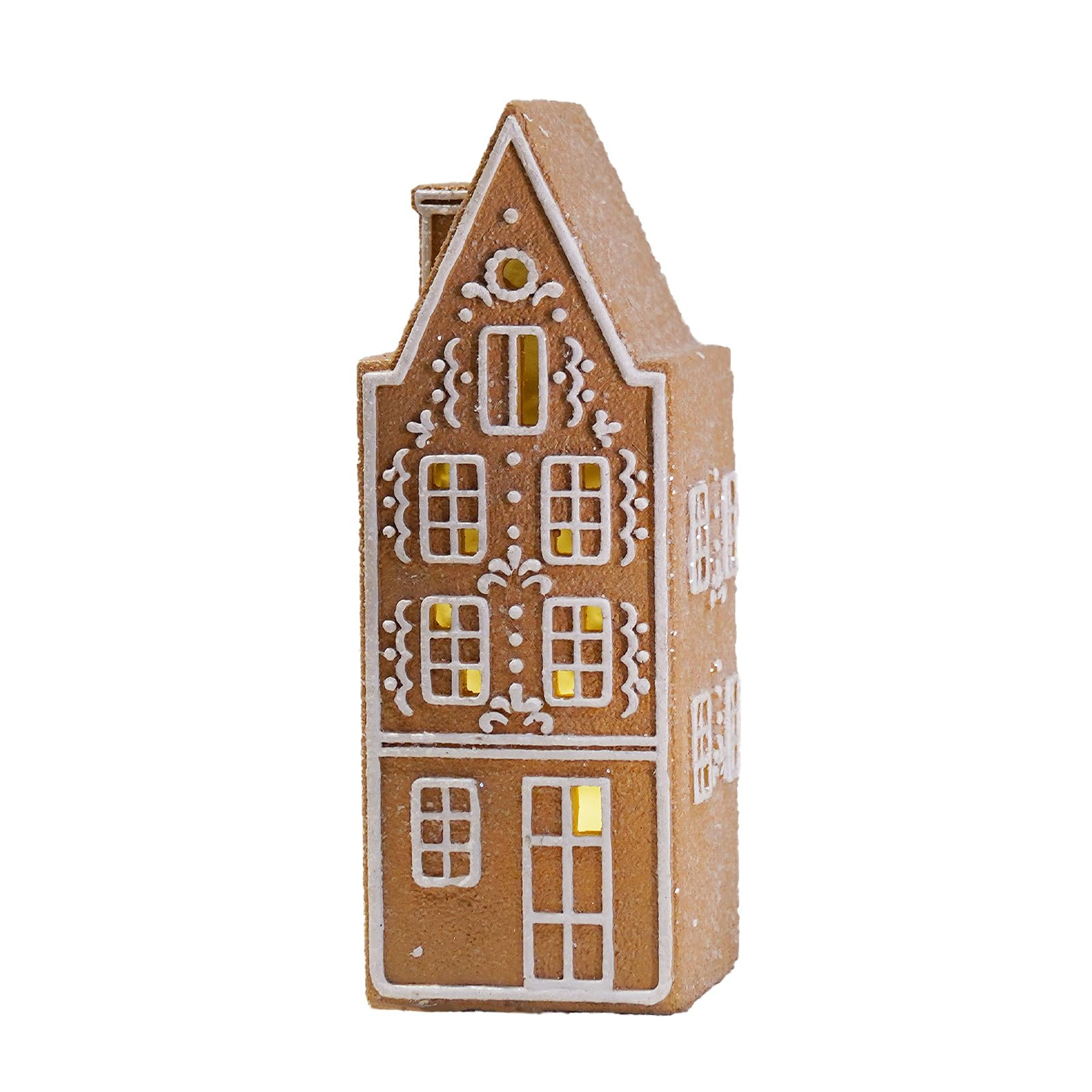 Cynkeyee Gingerbread Christmas Decorations Collectible Figurines - Resin Christmas Gingerbread Ho... | Amazon (US)