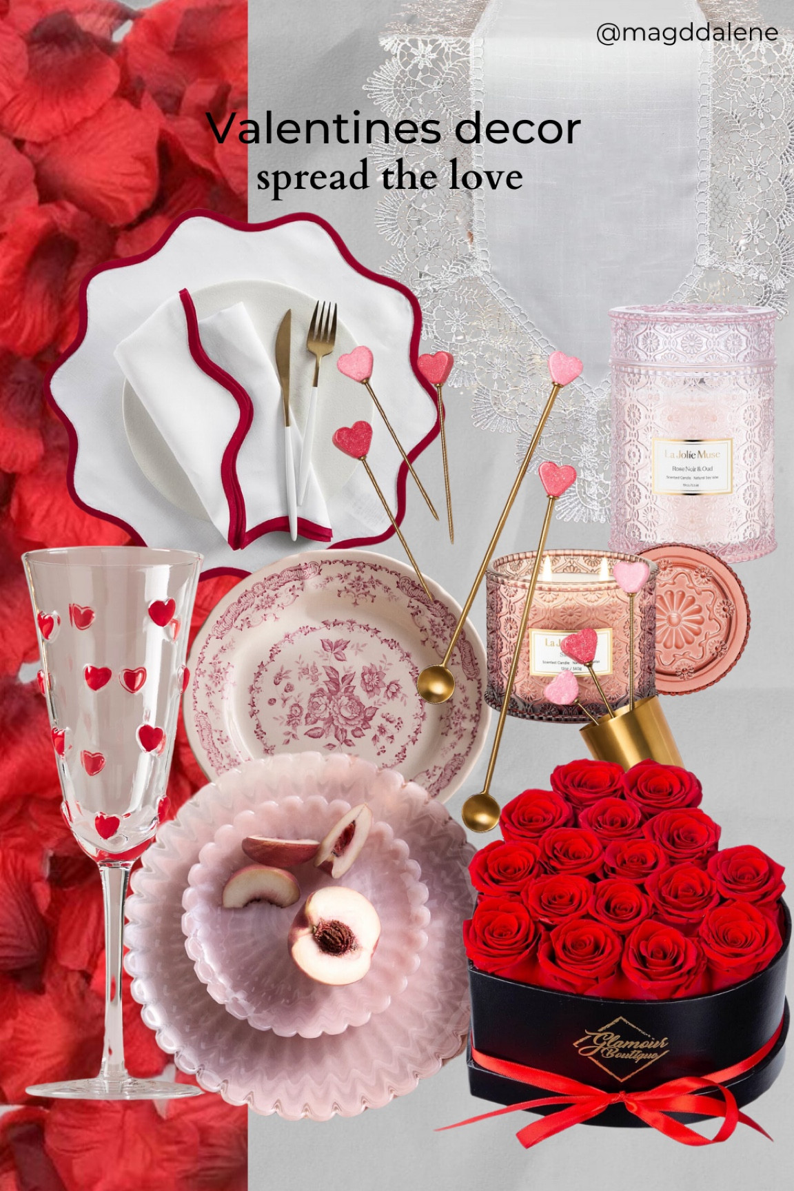 Valentine’s Day decor that also make an amazing gift. Whether you’re celebrating galentines or setting up for a romantic dinner date at home, all of these items will bring some magic to your dining table. Moreover all of these are so versatile, they will serve you well all throughout the year. 

#LTKFindsUnder50 #LTKHome #LTKGiftGuide