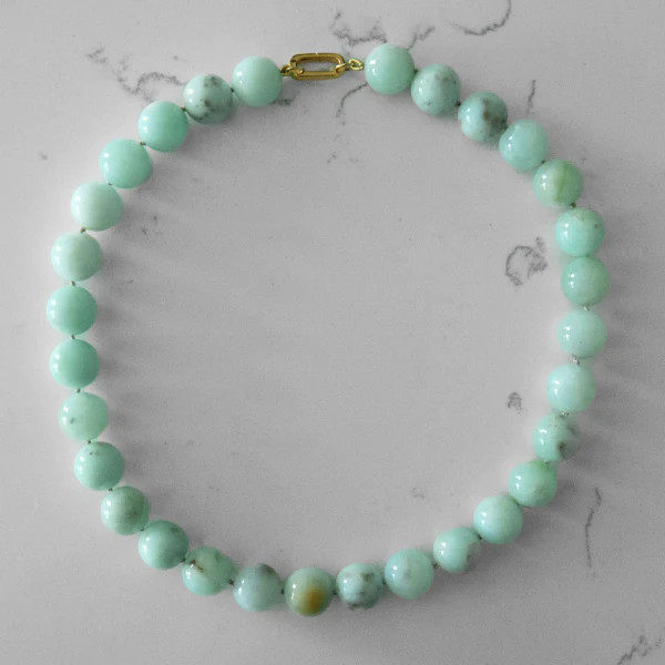 Jumbo Chrysoprase Knotted Gemstone Necklace | HART