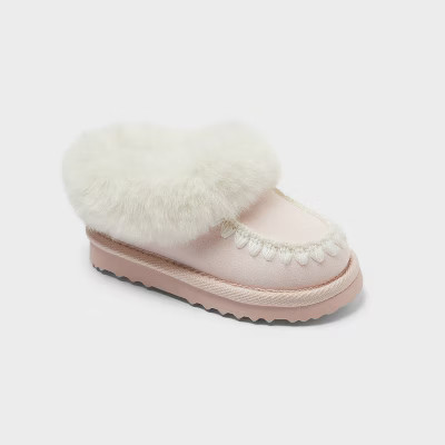 Toddler Piper Faux Fur Clog Slippers - Cat & Jack™ Blue 8 | Target