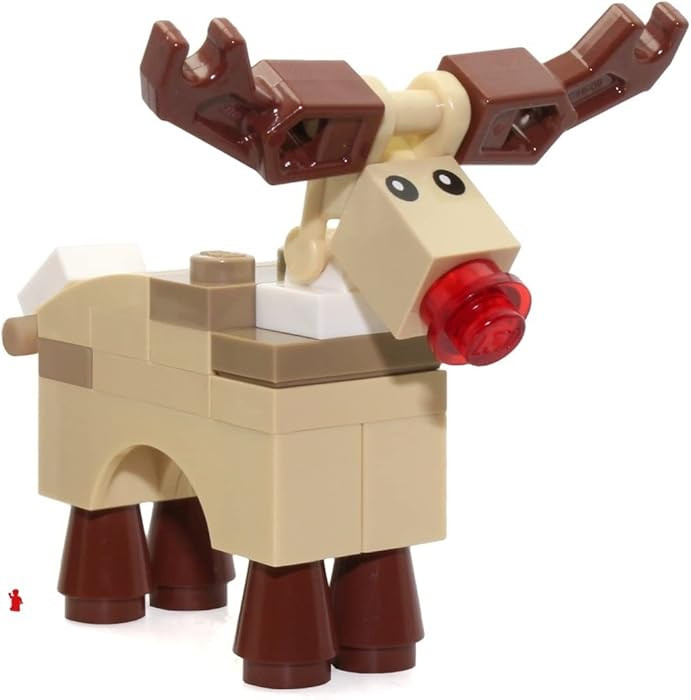 LEGO Holiday MiniFigure Animal - Reindeer (Rudolph with Red Nose) 10245 | Amazon (US)