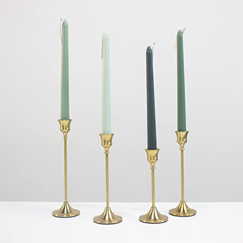 Taper Candle Colored Candle Sticks,10inches Dripless Tapered Candles Scented Candles Green Candlesticks Holiday for Household Party Wedding Gifts(4PCS-Scented Green) | Amazon (US)