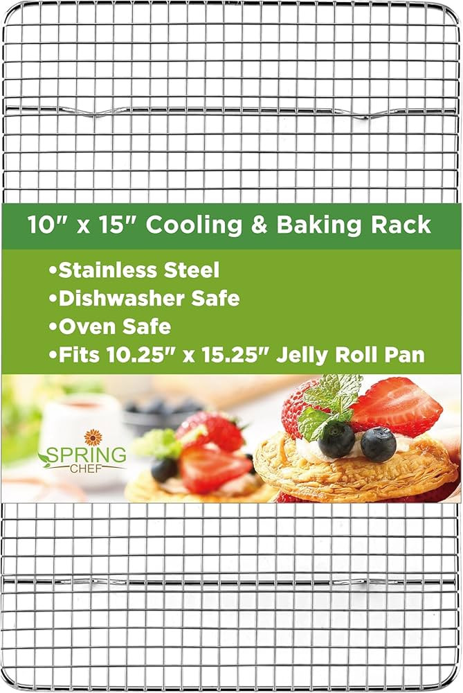 Spring Chef Cooling Rack & Baking Rack - Heavy Duty 100% Stainless Steel Cookie Cooling Racks, Wi... | Amazon (US)