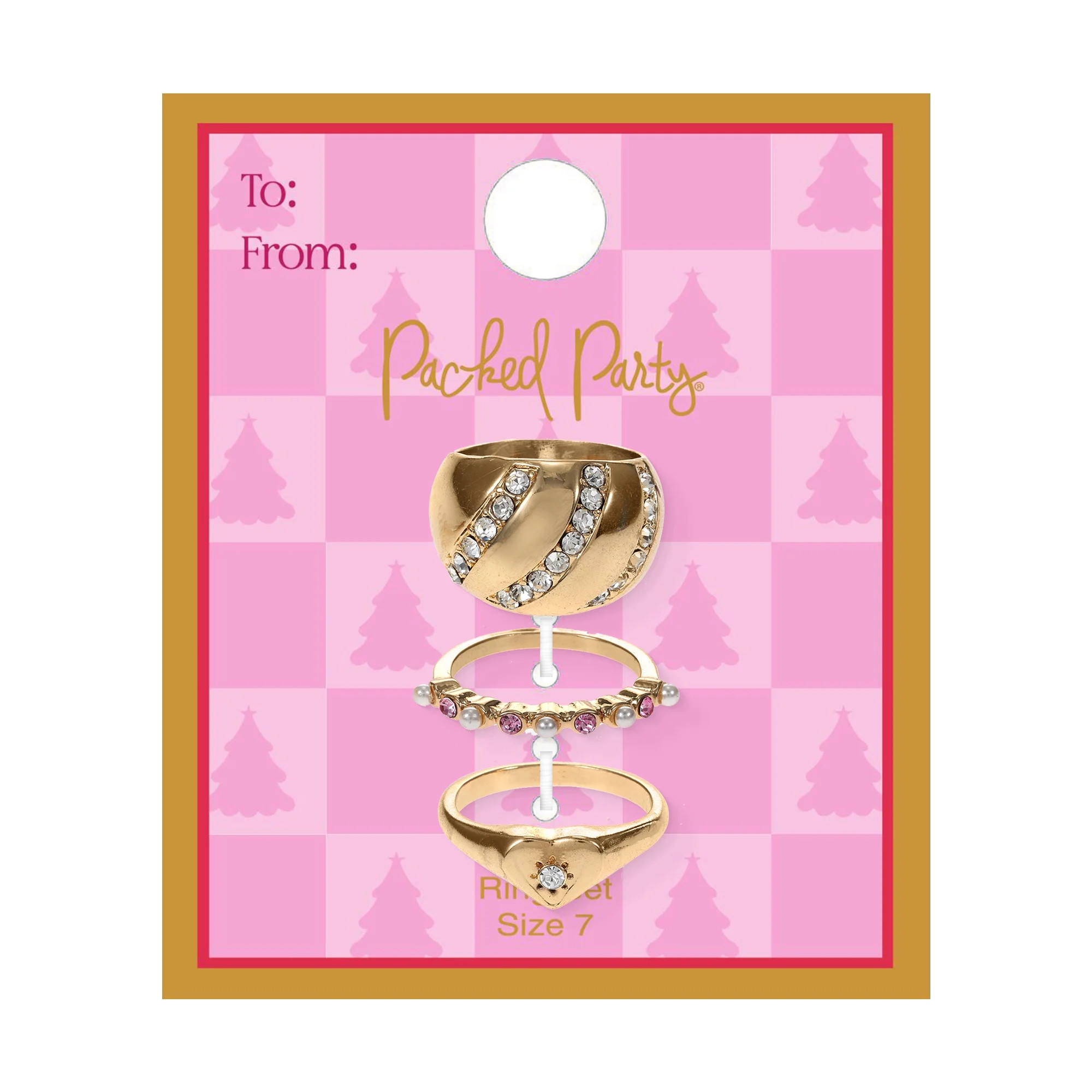 Packed Party Pink and Sparkle Ring Set | Walmart (US)