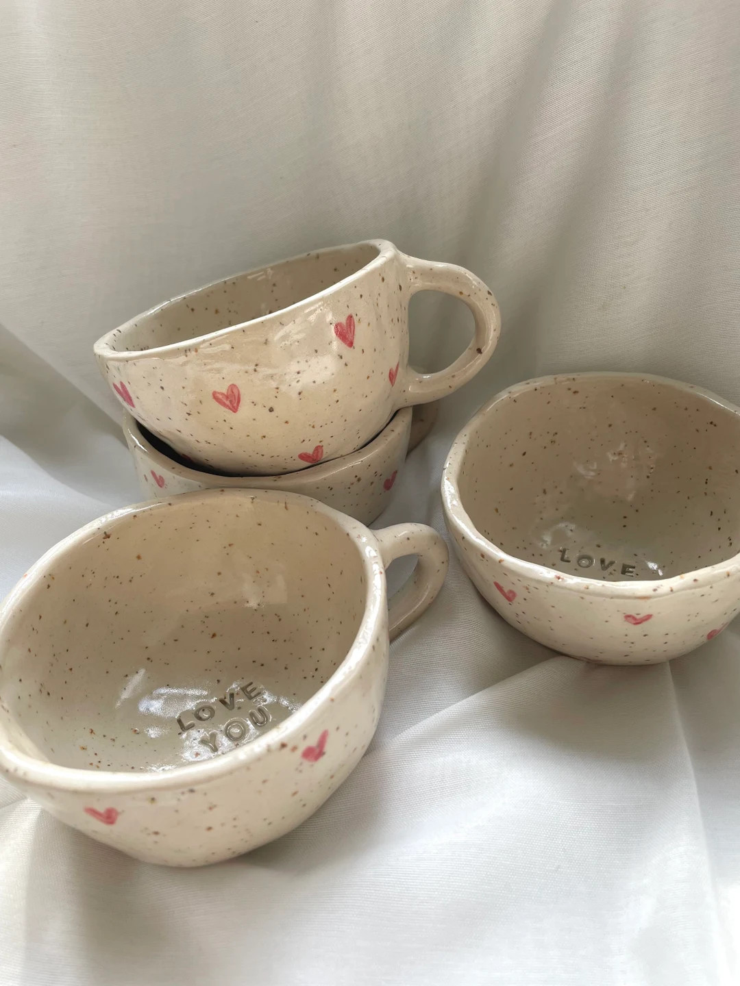 Handgemachte Tasse | Love you | getöpfert | Keramik | Steinzeug - Etsy.de | Etsy (US)