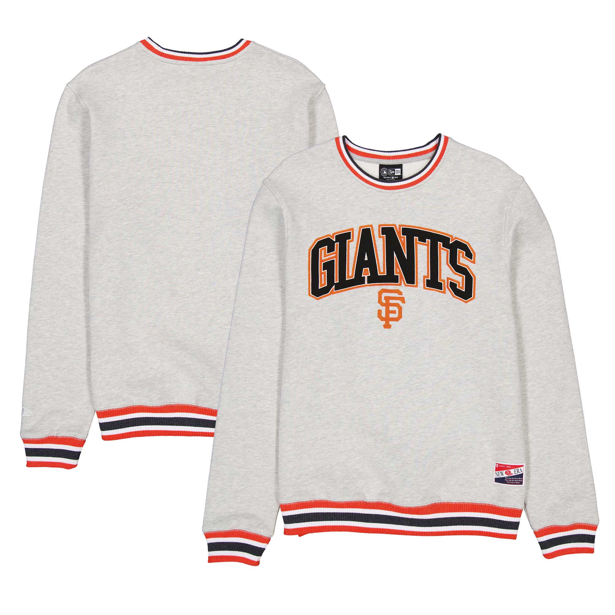 Men's San Francisco Giants New Era Heather Gray Throwback Classic Pullover Sweatshirt | MLB Shop