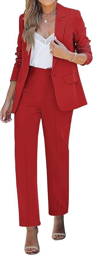 luvamia Women's Two Piece Sets Pants Suits Dressy Business Casual Outfits Professional Blazer Pan... | Amazon (US)