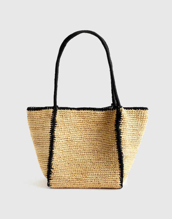 The Lexington Small Tote in Raffia | Madewell