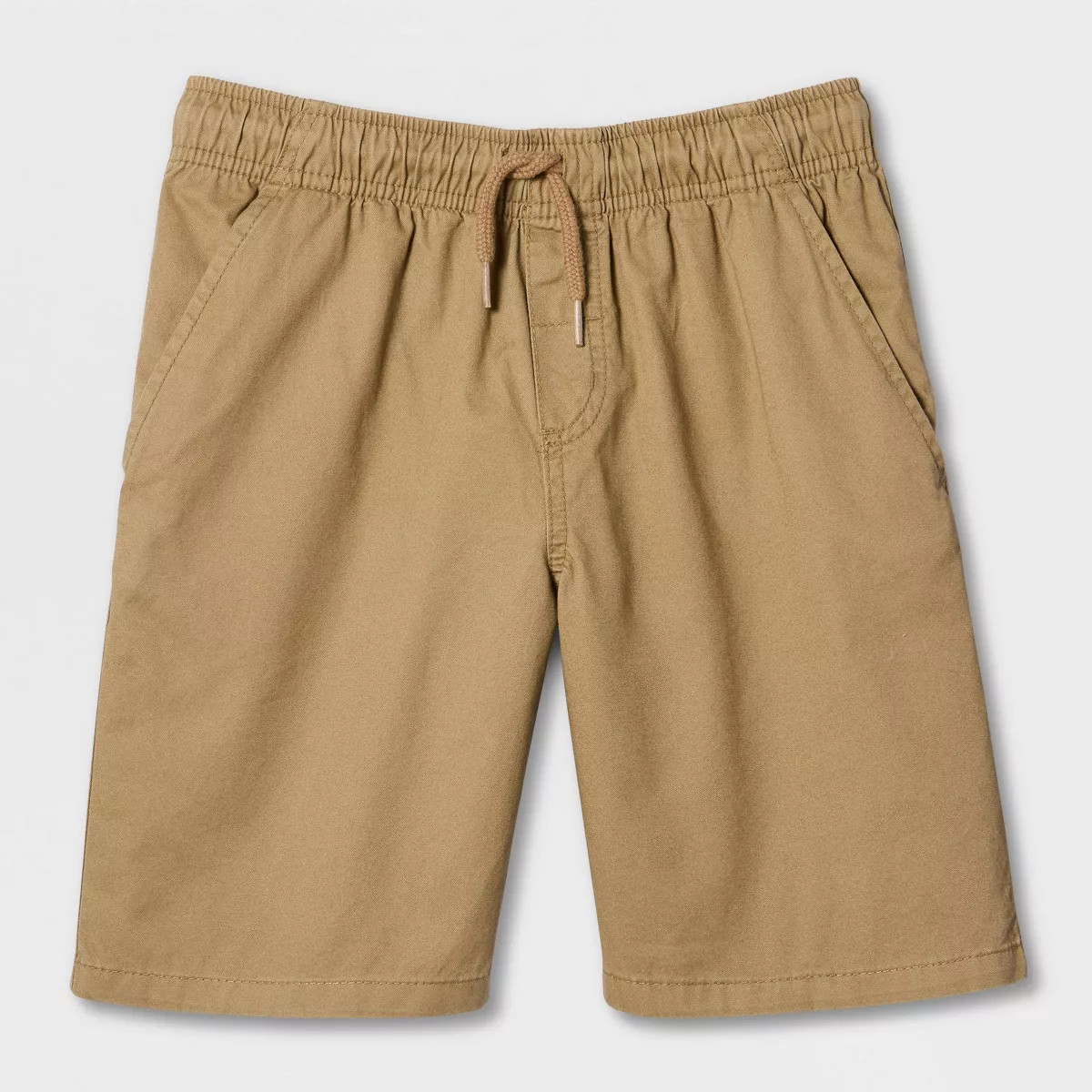 Boys' Playwear 'At the Knee' Pull-On Shorts - Cat & Jack™ Dark Khaki S: Cotton Twill, Side & Pa... | Target