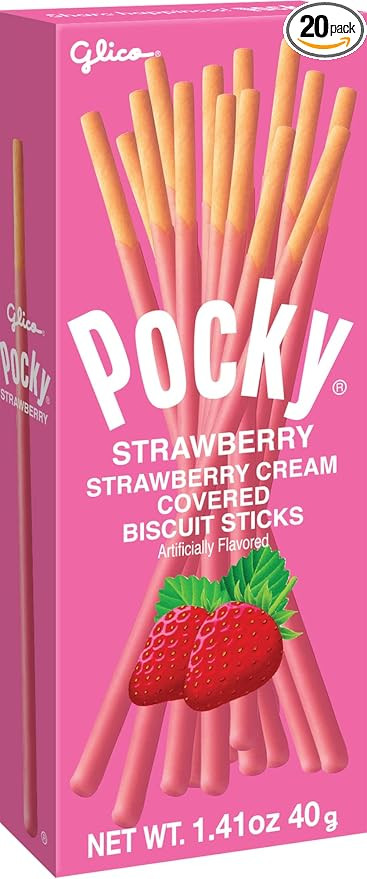 Glico Pocky Strawberry Snack, 1.41 Ounces (Pack Of 20) | Amazon (US)