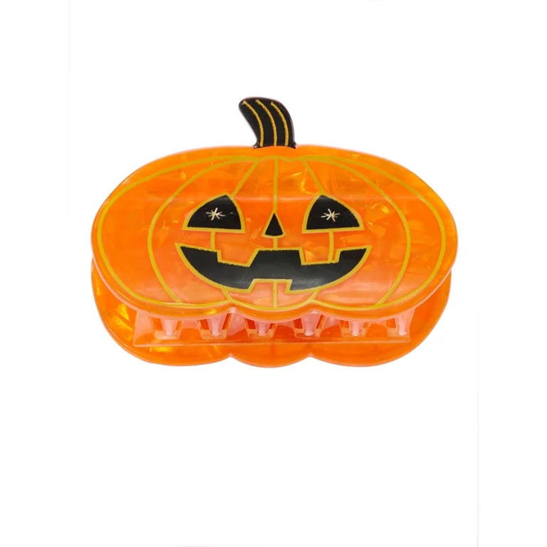 Way to Celebrate Halloween Women's Pumpkin Claw Clip, Multicolor, 1 Piece | Walmart (US)
