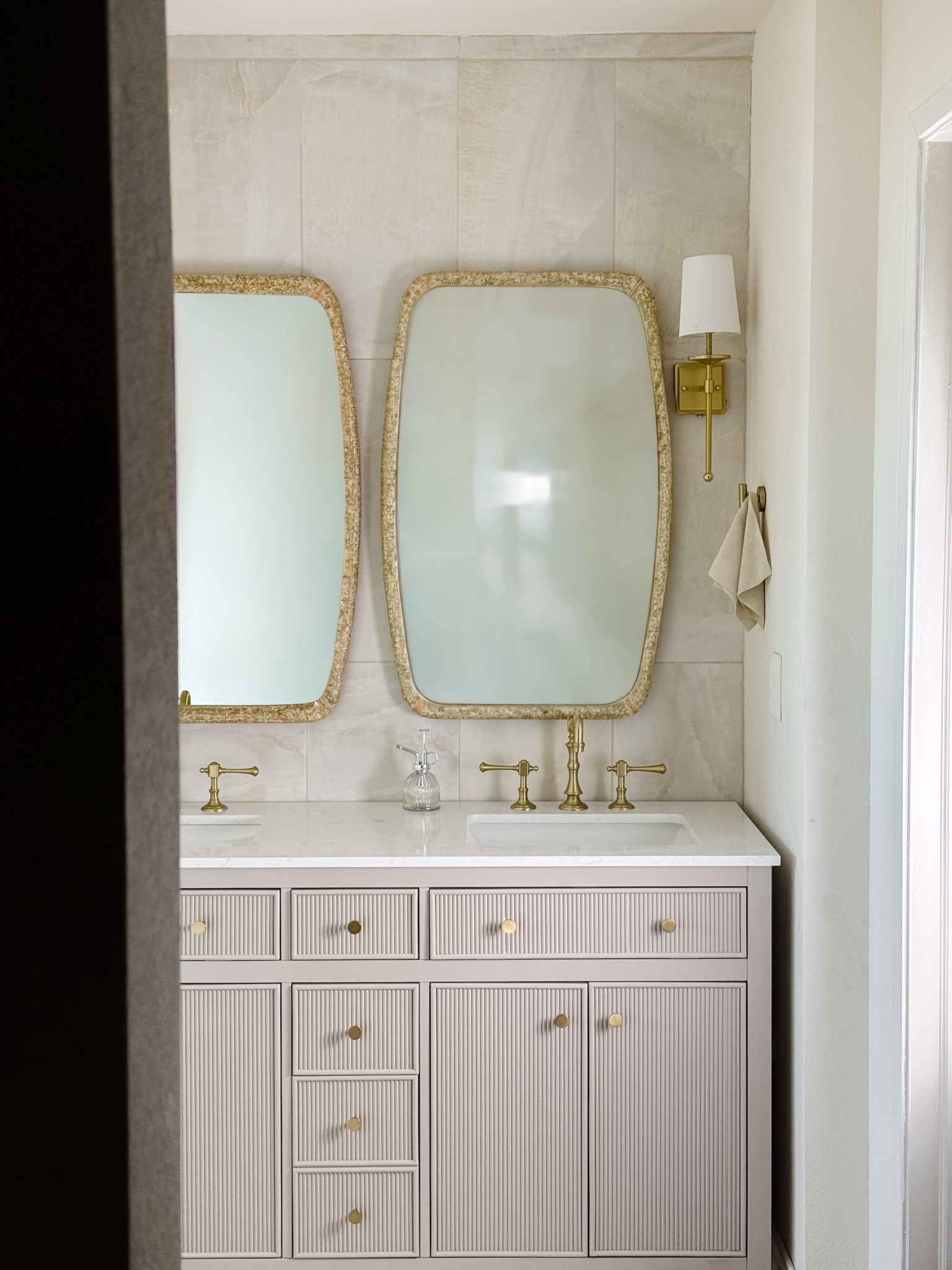 bathroom renovation! modern, coastal, bright & airy with touches of traditional and organic!