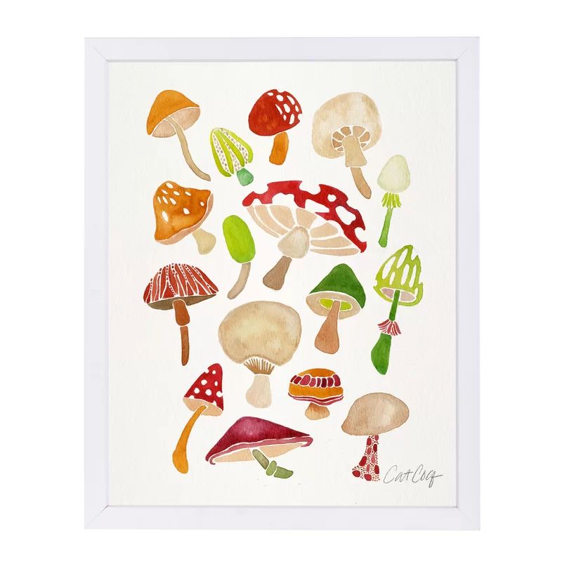 Mushrooms by Cat Coquillette - Wrapped Canvas Graphic Art | Wayfair North America