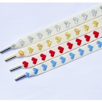 Embroidery Heart Shoelace - 4 Colors | Etsy (US)