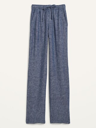 High-Waisted Wide-Leg Linen-Blend Pants for Women | Old Navy (US)