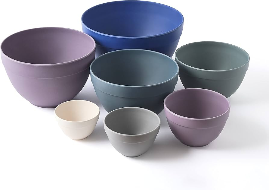 Bamboozle Nesting Bowls Set – Thistle Color | Mixing Bowl Set for Serving, Baking, Made of Sust... | Amazon (US)