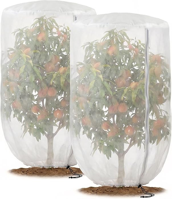 2 Pcs Rounded Top Plant Shade Cover, 72"x47" Garden Shading Sun Protection Plant Covers, White Li... | Amazon (US)