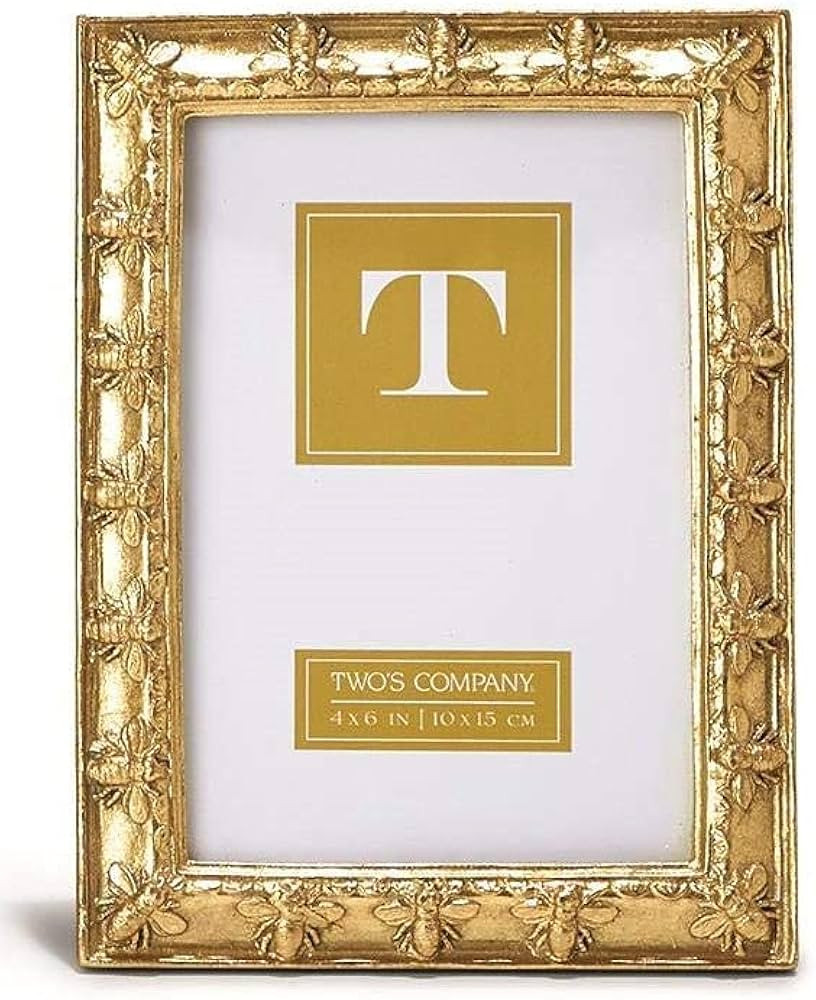 Two's Company Set of 2 Golden Bee Photo Frames 4x6 and 5x7 inches | Amazon (US)