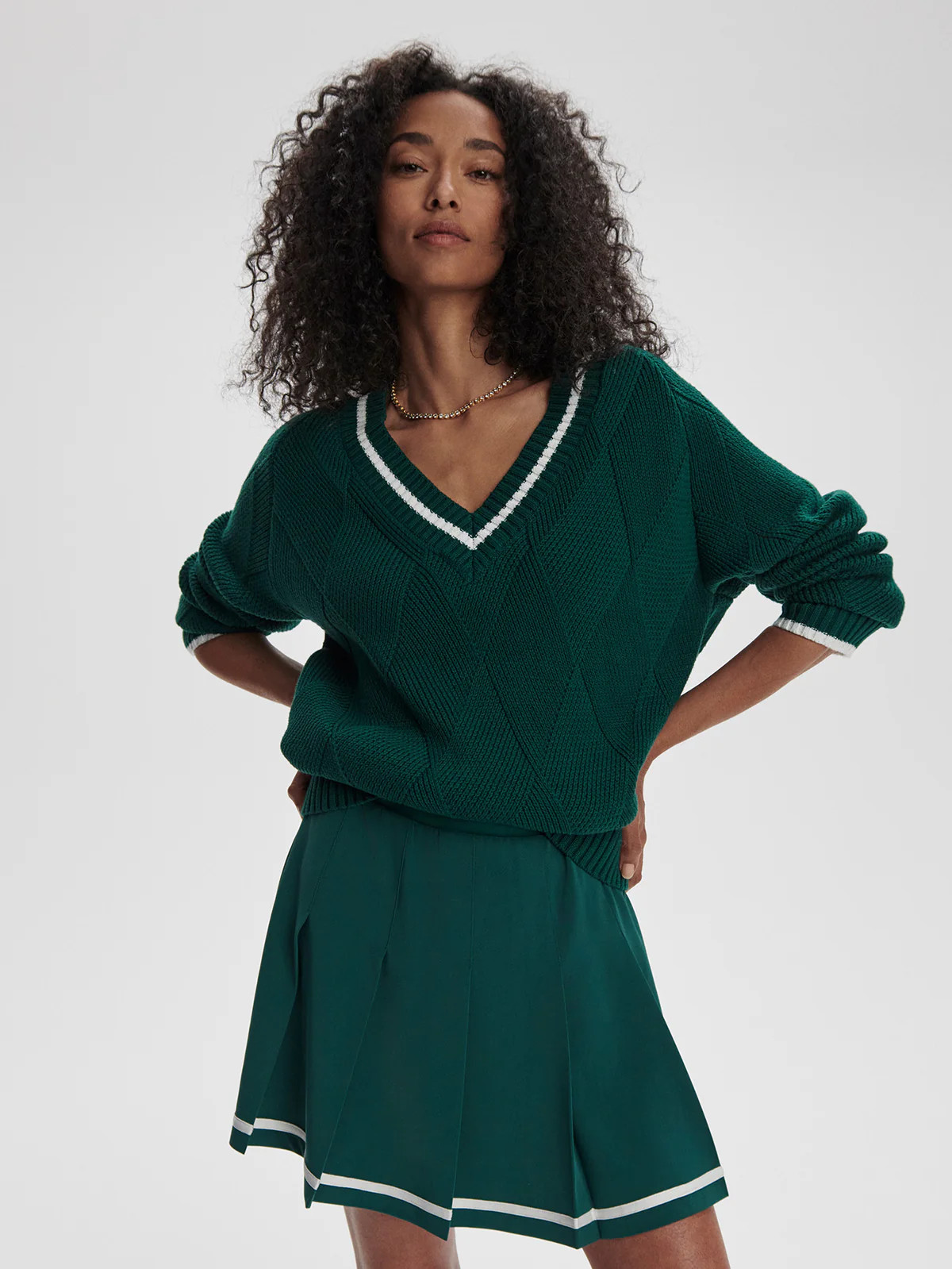 Ray Diamond V-Neck Knit | Varley US | Varley US