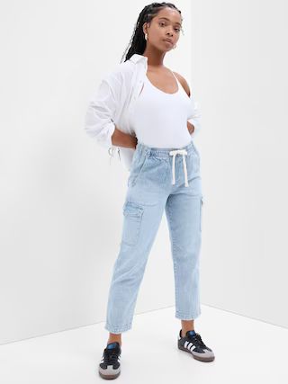 Mid Rise Easy Cargo Jeans with Washwell | Gap Factory
