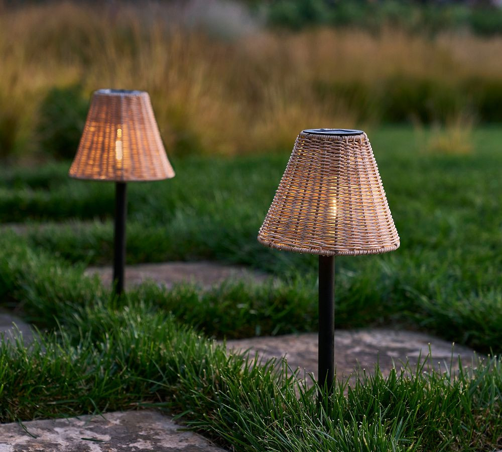Woven Solar Pathway Light | Pottery Barn (US)