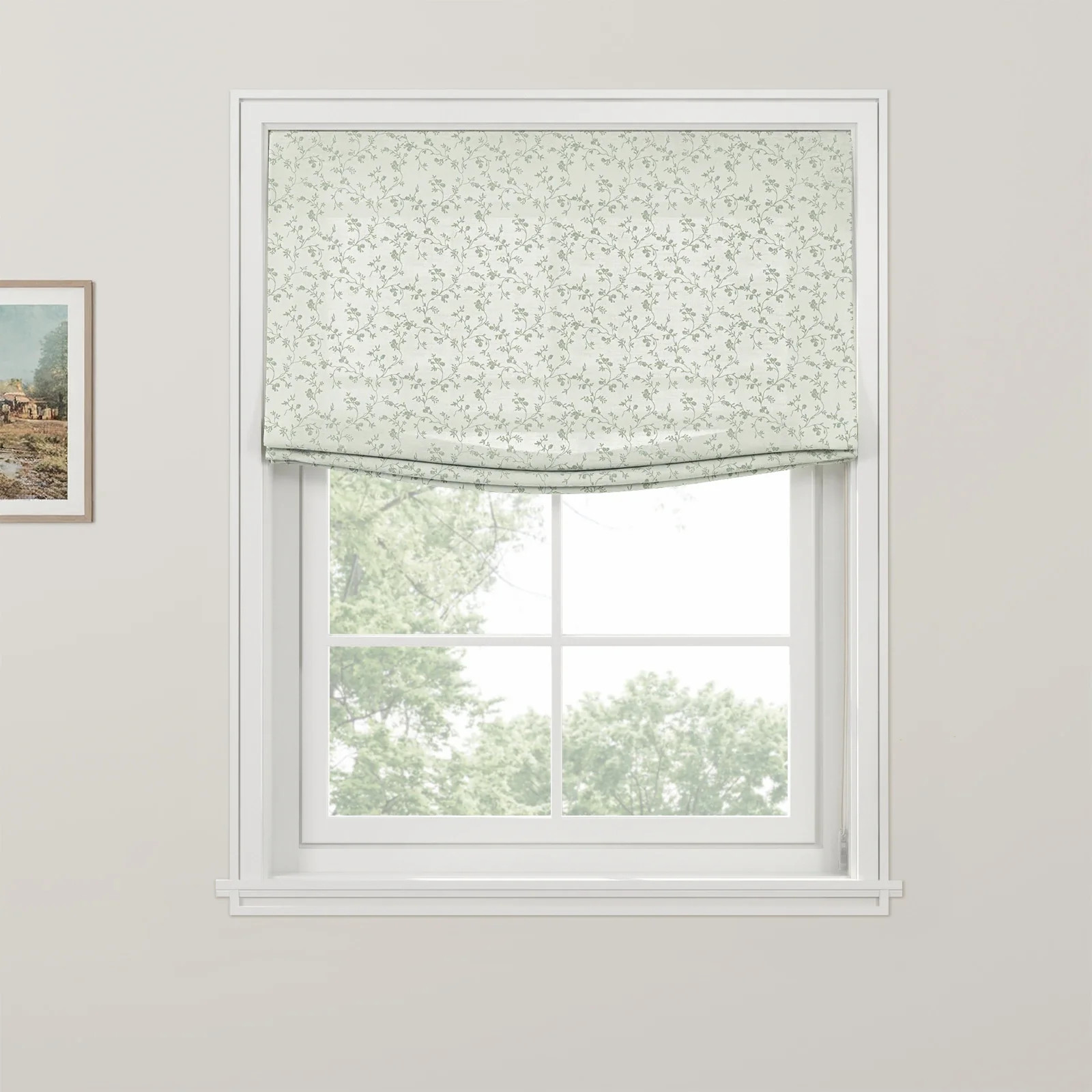 Britt Bengoechea Floral Print Relaxed Roman Shade | TWOPAGES