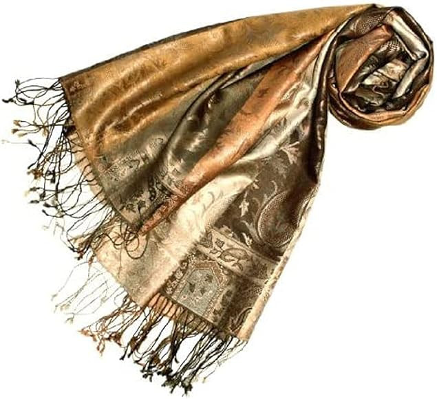 Lorenzo Cana Pashmina Damenschal Schaltuch jacquard gewebt aus 100% Seide 70 x 190 cm Paisleymust... | Amazon (DE)