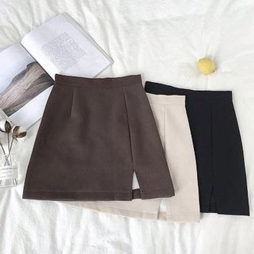 DIYI - Plain High-Waist A-Line Skirt | YesStyle Global