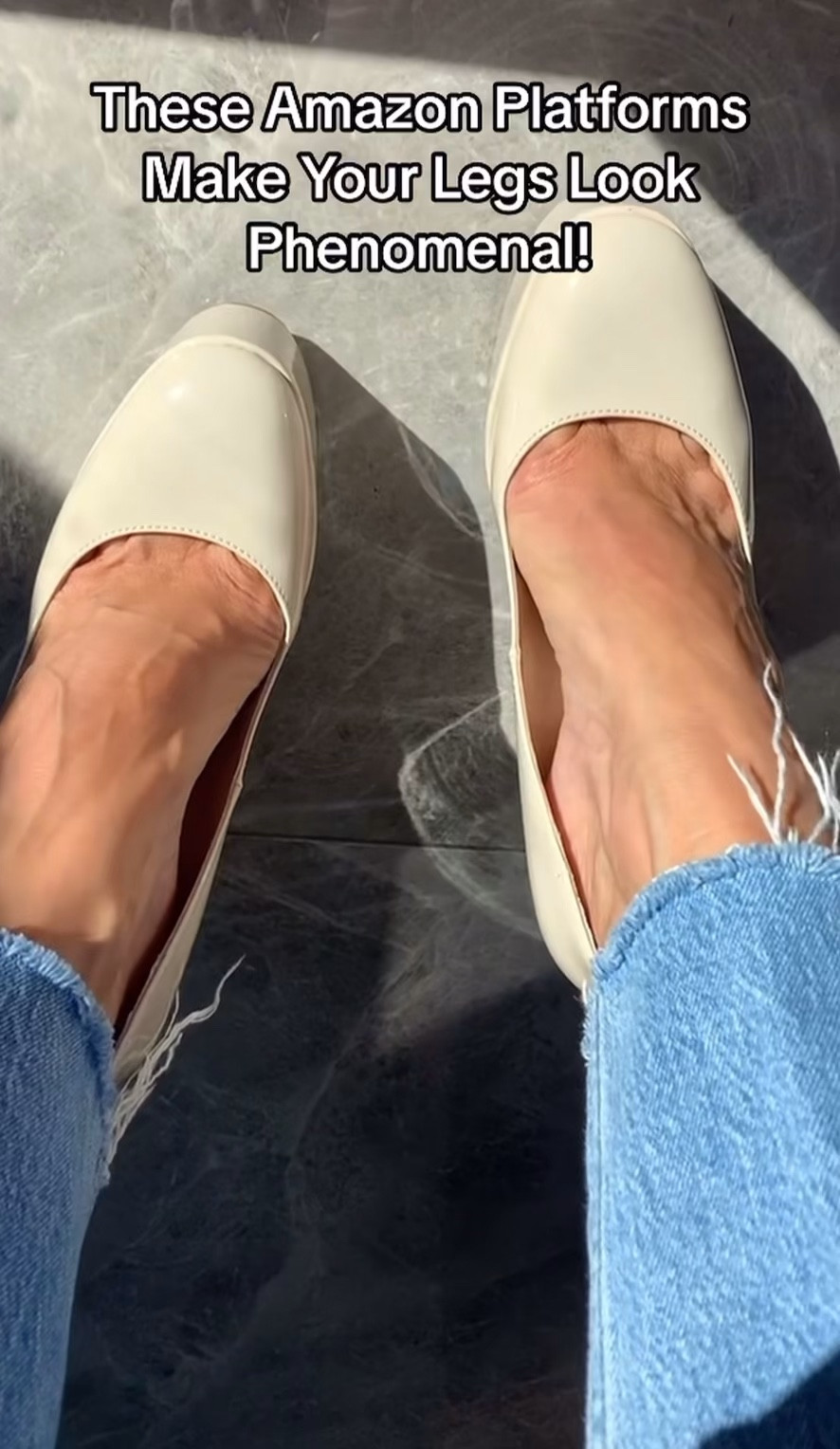 Amazon shoe find!

These platforms also have an ankle strap that is hidden by my jeans but they are amazing! 

True to size