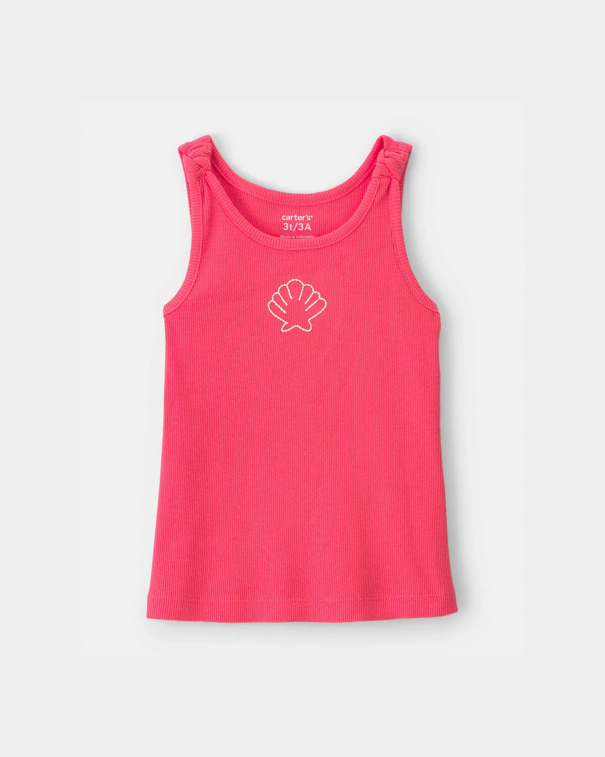 Toddler Girl Shell Ribbed Tank Top - Orange | Carter's | Carter's Inc