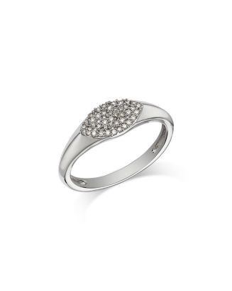 Diamond Pavé Pinky Ring in 14K White Gold, 0.10 tcw | Bloomingdale's (AU)