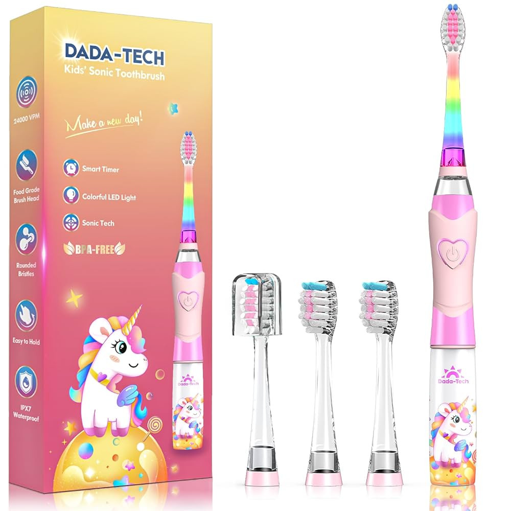 Kids Electric Toothbrush Toddler Toothbrush Age 2-4-8-12 Electric Toothbrush Kids with Timer Rain... | Amazon (US)
