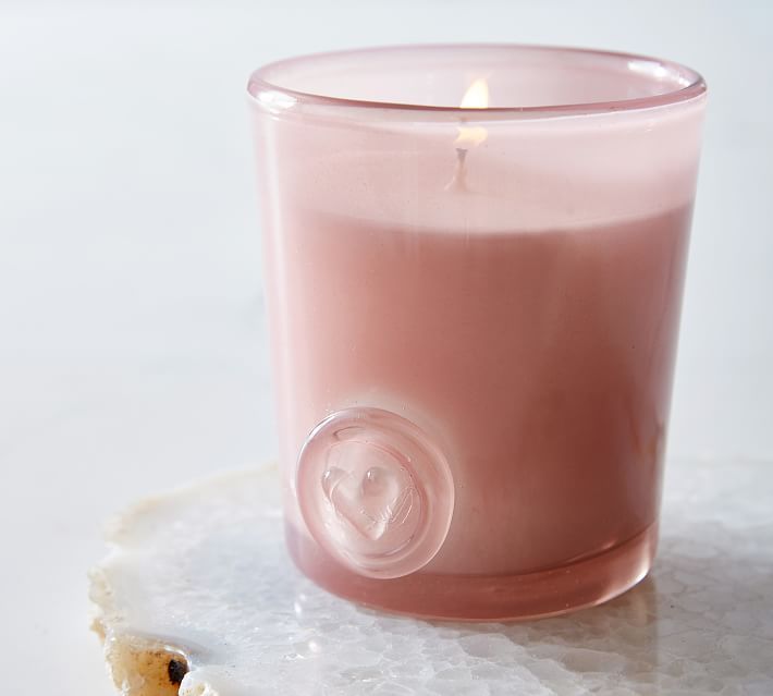 Love Collection Scented Glass Candle – Rose & Ivy | Pottery Barn (US)