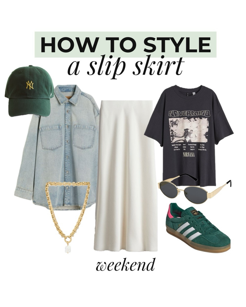 Five ways to style a satin slip skirt and where I’d wear each outfit. A slip skirt is a must on vacation for me because it’s so versatile and light to pack. The one is have is shown from H&M, only $35!

Weekend / sightseeing outfit
Workwear / office outfit
Date night outfit 
Bridal shower /bridal party outfit
Brunch outfit


#LTKFindsUnder100 #LTKWorkwear #LTKStyleTip