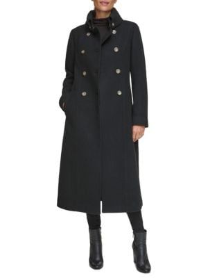 Wool Blend Maxi Peacoat | Saks Fifth Avenue OFF 5TH